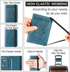 Passport Holder Cover Wallet Travel Essentials Leather Rfid Blocking Case - Image 3