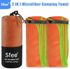 Sfee 2 Pack Microfiber Travel Towel, Quick Dry Towel Camping Towel Beach Towel - Image 6