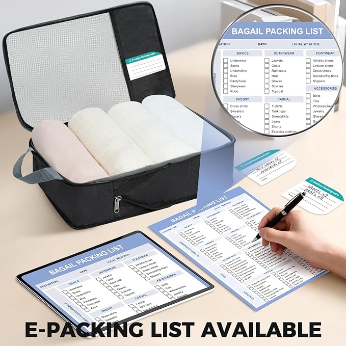 BAGAIL 6 Set/4 Set Lightweight Compression Packing Cubes - Image 2