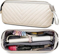 Hair Tools Travel Bag for Shark Flexstyle Dyson, Quilted Case Organizer Bag, Gift for Women Hair Accessories Storage Bag, Travel Hairdryer Portable Bag for Women, Beige