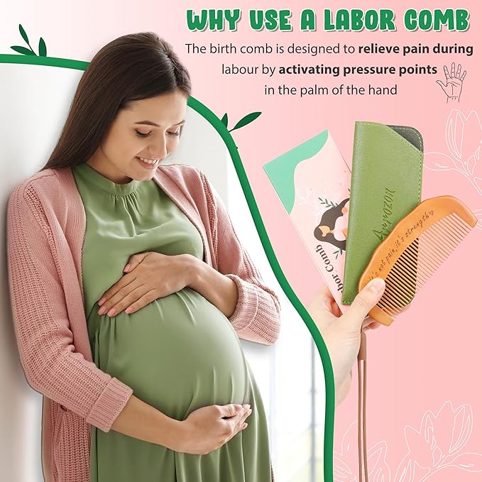 Arrozon 2 Pack Labor Comb Pregnancy Must Haves Labor and Delivery Essentials Birthing Comb Hospital Bag Essentials Pregnant Gifts