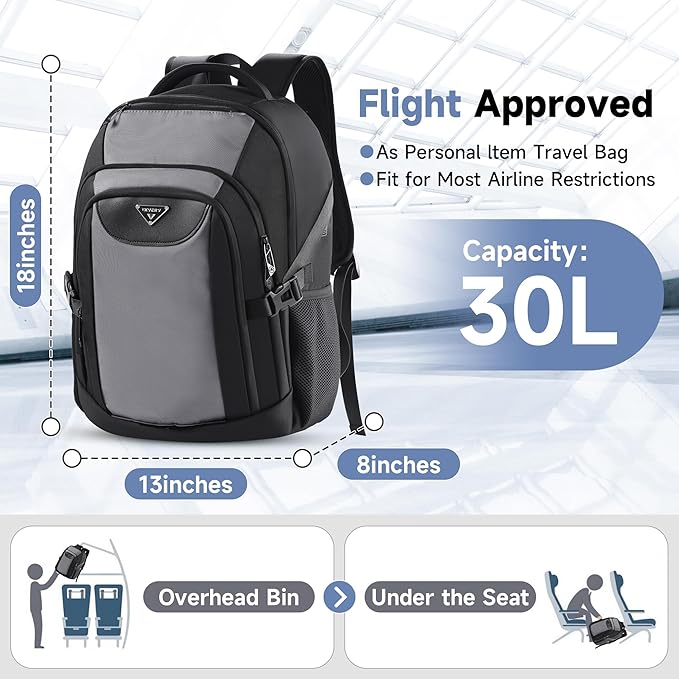 Laptop Backpack for Men Women, Anti-Theft Work Business Daypacks Fit 17 Inch - Image 3