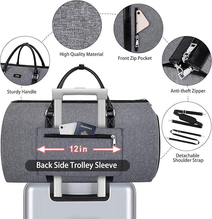 Convertible Garment Duffel Bag for Travel - Image 4