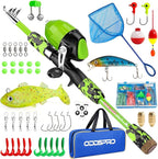 ODDSPRO Kids Fishing Pole Pink, Portable Telescopic Fishing Rod and Reel Combo by ODDSPRO