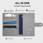 Genuine Leather Passport Holder, RFID Blocking Travel Wallet - Image 2
