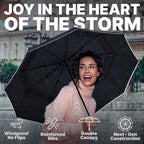 Royal Walk Windproof Folding Travel Umbrella Compact and Strong Luxurious Real - Image 4