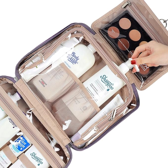 NISHEL Travel Toiletry Bag for Women Large Capacity, Makeup Essentials Organizer - Image 4