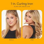 Conair Instant Heat 1-Inch Curling Iron, 1-Inch Barrel Produces Classic Curls, Hair Curler for Short, Medium, and Long Hair, 25 Heat Setting Hair Curling Iron, Black