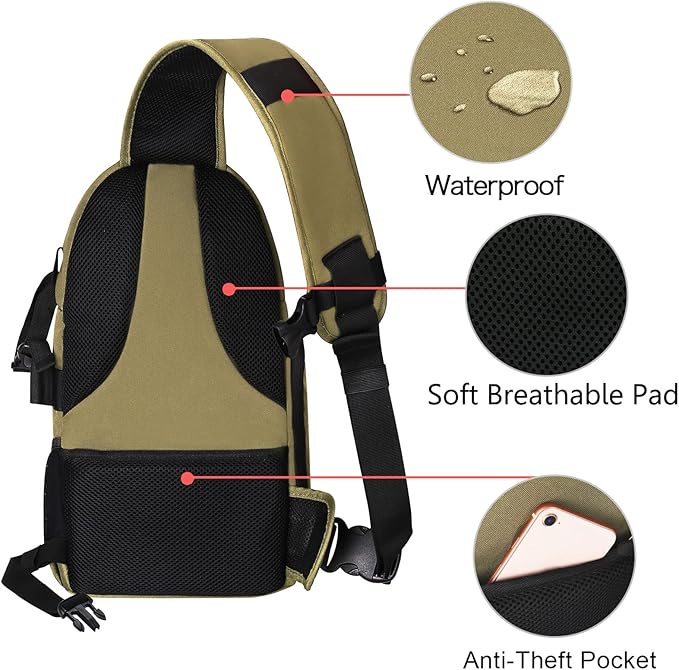 MOSISO Camera Sling Bag, DSLR/SLR/Mirrorless Camera Backpack Case Shockproof - Image 4