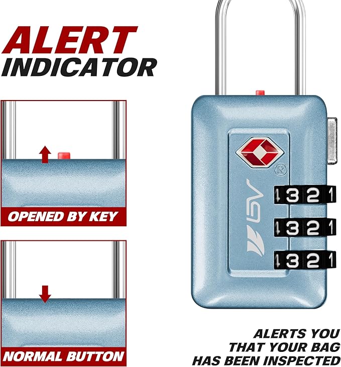 BV TSA Accepted Luggage Travel Lock, Set-Your-Own Combination Lock - Image 2