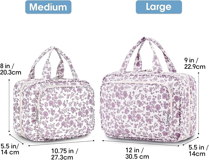 Travel Toiletry Bag for Women Large Hanging Makeup Bag Organizer Toiletries Bag - Image 2