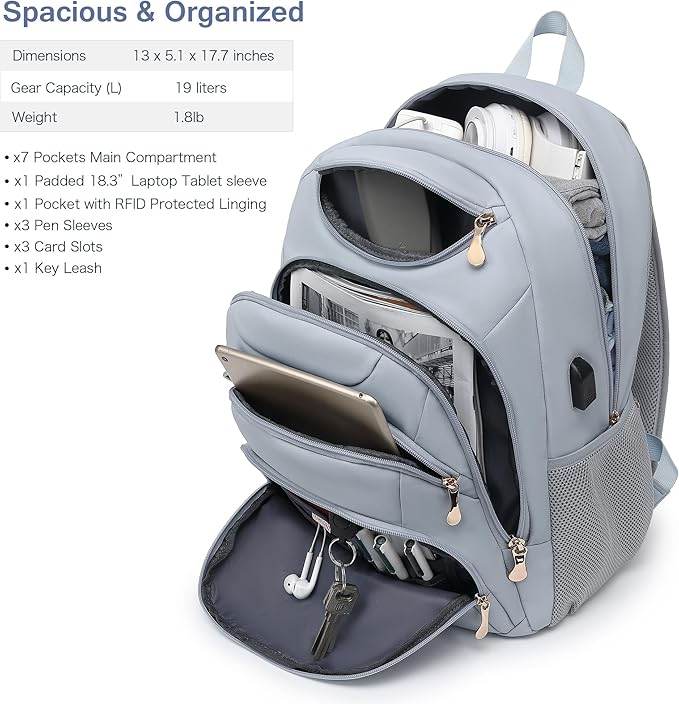 Boavan Laptop Backpack for women, 15.6 inch Laptop Bag - Image 2