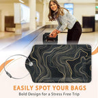 Abstract Line Art 3 Pack PU Leahter Luggage Tag - Image 4