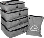 5 Set Packing Cubes for Travel Large Suitcase Luggage Organizer Bags Travel by HOPSOOKEN