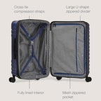 U.S. Traveler Boren Polycarbonate Hardside Rugged Travel Suitcase Luggage - Image 2