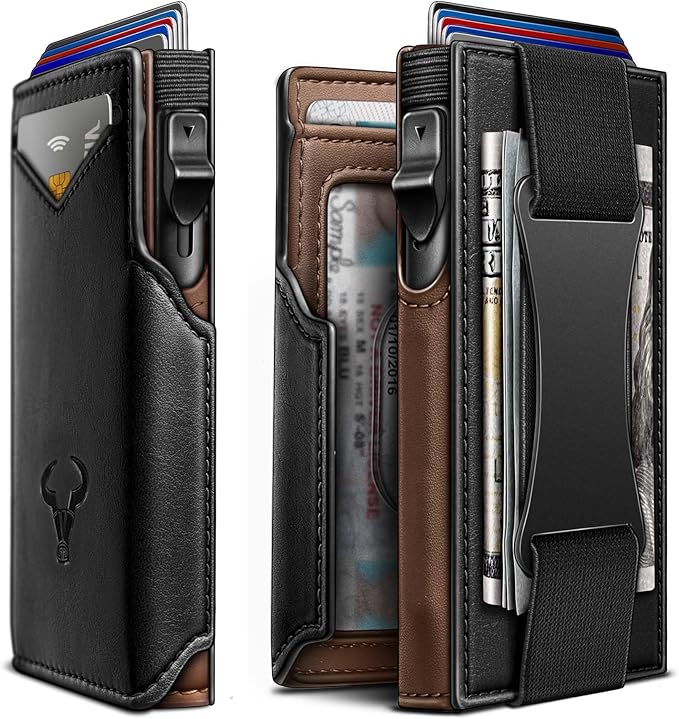 BULLIANT Men Wallet Gift Boxed, Slim Front Pocket Wallet Money Clip Card Holder by BULLIANT