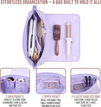 BAREFOOT CARIBOU Hair Tools Travel Bag and Heat Resistant Mat for Flat Irons, Straighteners, Curling Iron, and Haircare Accessories, 2-in-1 design, with Interior Pockets, Portable Organizer