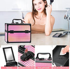 Makeup Case Organizer, Makeup Train Case, Trays Cosmetic Box Portable, - Image 5