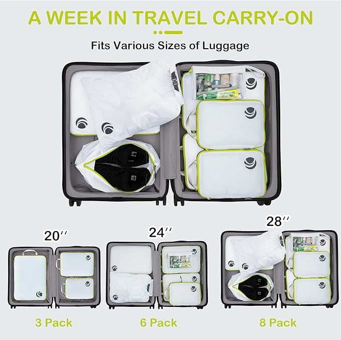 Cipway Compression Packing Cubes, Lightweight Travel Luggage Organizers - Image 7