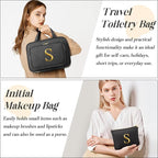 Personalized Gifts for Women, Initial Toiletry Bag Hanging Travel Organizer & - Image 5