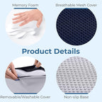 5 STARS UNITED Seat Cushion for Tailbone Pain Relief – Memory Foam Cushion for - Image 7