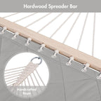 ANOW Heavy Duty Hammock with Spreader Bars and Detachable Pillow, 2 Person - Image 7