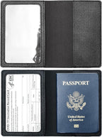 2 Pack Passport and Vaccine Card Holder PU Leather Passport Wallet Vaccine Case - Image 4