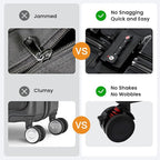 26 Inch Checked Luggage with Spinner Wheels, No Zipper Aluminum Frame Hard - Image 3