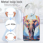 Abstraction Elephant Luggage Tags, 2 Pack Oil Paint Elephant Luggage Tag - Image 5