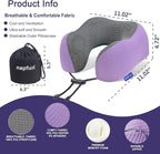 napfun Neck Pillow for Traveling, Upgraded Travel Neck Pillow for Airplane 100% - Image 2