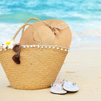 DRESHOW Beach Hats for Women Big Straw Wide Brim Summer Hat Floppy Foldable - Image 5