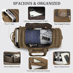 Gonex Canvas Duffle Bag 60L Travel Duffel Overnight Weekend Bag - Image 5