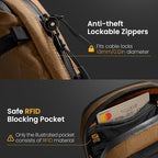tomtoc Aviator-T37 X-Pac Travel Crossbody RFID Blocking Bag, Holds 4-6 Passports - Image 5