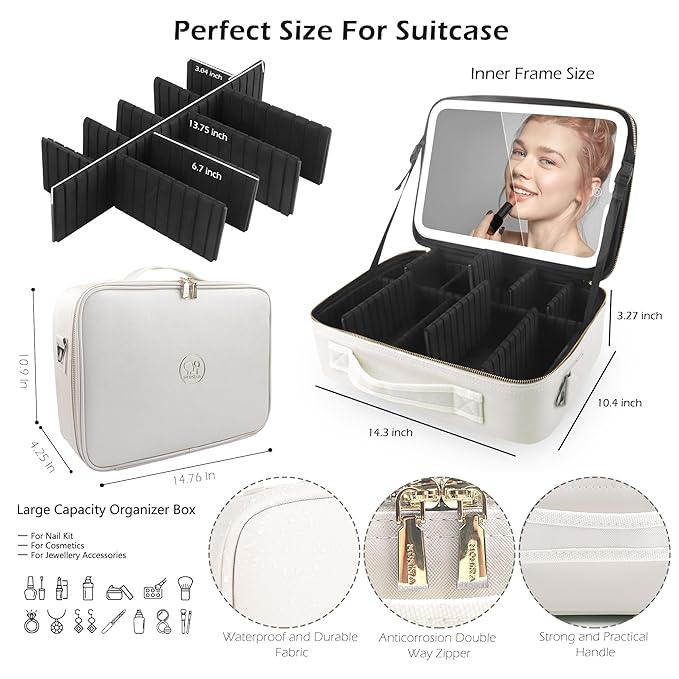 MOMIRA Travel Makeup Bag Cosmetic Bag Makeup Organizer Bag - Image 2