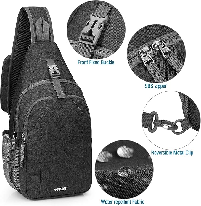 G4Free Sling Bag RFID Blocking Sling Backpack Crossbody Chest Bag Daypack - Image 6