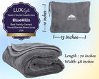 BlueHills Premium Soft Long Travel Blanket Pillow - Image 3