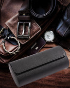 MR.OKAY 3 Watch Travel Case- Classic Leather Watch Case - Image 6