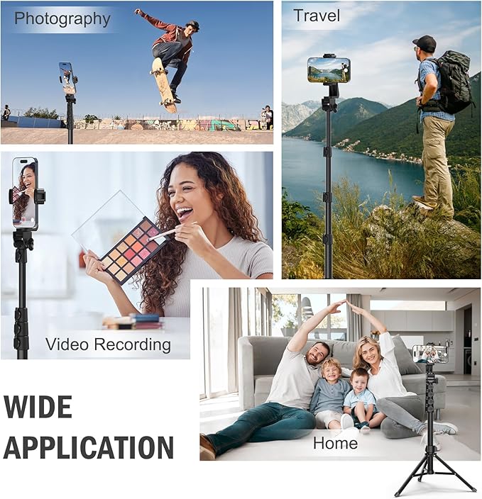 64” Tripod for Cell Phone & Camera, Phone Tripod - Image 6