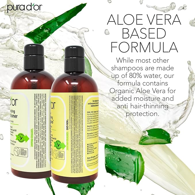 PURA D'OR Anti-Thinning Biotin Shampoo & Deep Moisturizing Conditioner Original - Image 4
