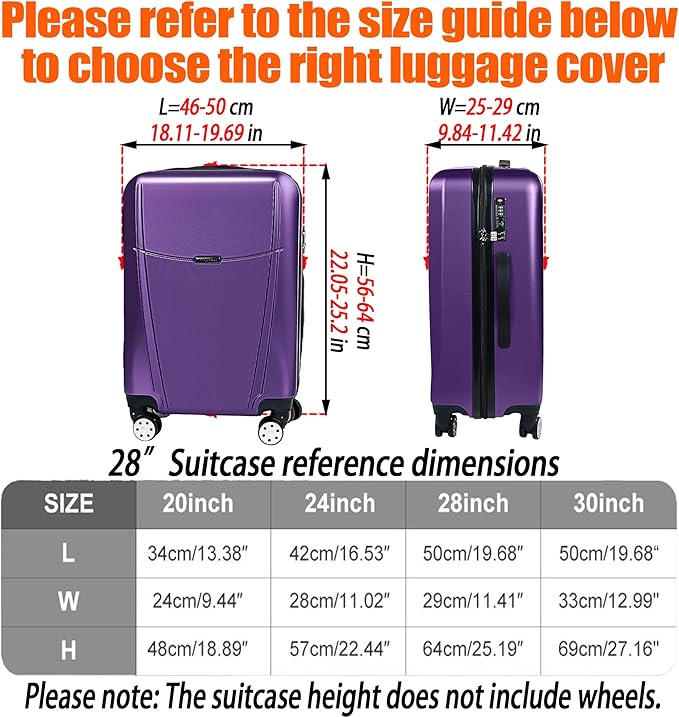 Suitcase Covers for Luggage – TSA Approved Clear PVC Luggage Protector Cover - Image 3