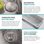 KRAUS Kore 57-inch Undermount Workstation 16 Gauge Single Bowl Stainless Steel - Image 13
