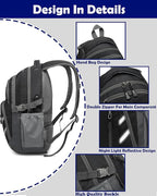ProEtrade Backpack Bookbag for College Laptop Travel, Fit Laptop Up to 15.6 inch - Image 3