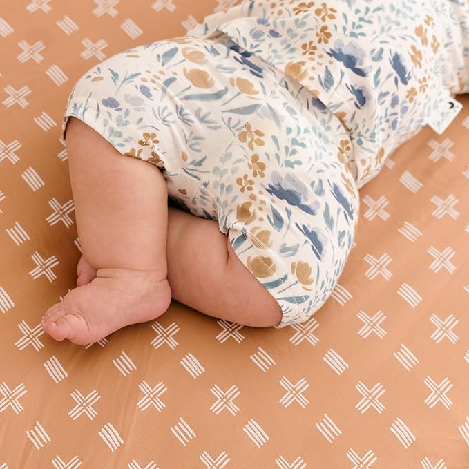 Crane Baby Crib Sheet, Copper Dash Neutral Crib Sheets & Toddler Sheets - Image 5
