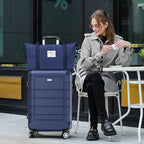 SHOWKOO Luggage Sets Expandable PC+ABS Durable Suitcase Double Wheels TSA Lock - Image 2