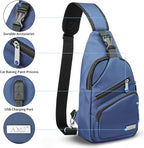 AMJ Crossbody Sling Bag Men Women, Casual Shoulder Backpack, Chest Daypack - Image 3