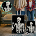 Luggage Cover Suitcase Protector Plus 1 Luggage Tag, Rock Skull Travel Suitcase - Image 6