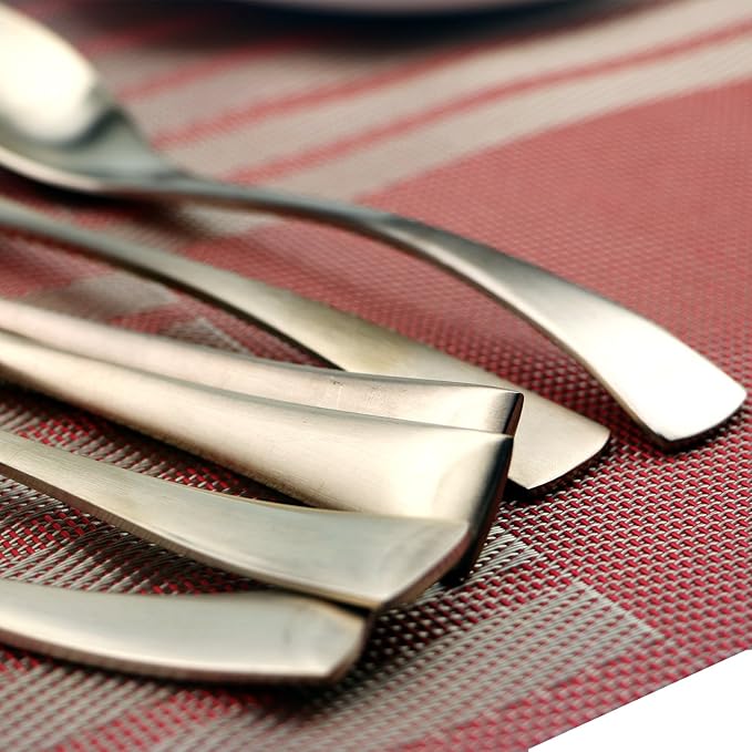 24-Piece Flatware Set, Extra Thick Heavy Duty - Image 9