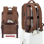 Tzowla Leather Laptop Backpack, Bag - Image 5