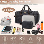 Mens Duffle Bag for Travel 3Pcs Set Travel Bags for Men 60L Expandable Canvas - Image 6