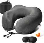 MLVOC Travel Pillow 100% Pure Memory Foam Neck Pillow, Comfortable & Breathable by ProfessionalMemoryFoamProductsManufacturers